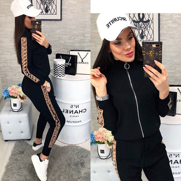 2019 Spring  Sets Sweat Pants Female Jogging