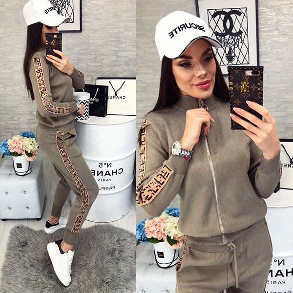 2019 Spring  Sets Sweat Pants Female Jogging